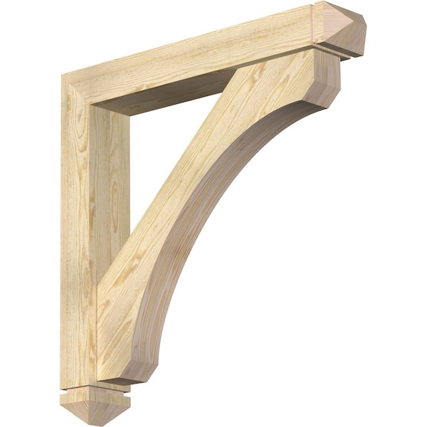 Ekena Millwork Legacy Arts and Crafts Rough Sawn Bracket w/ Offset Brace, Douglas Fir, 6"W x 36"D x 36"H BKT0604X36X36LEC03RDF - main